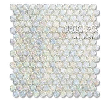 Sicis NeoGlass Iridescent Barrels Flax 221