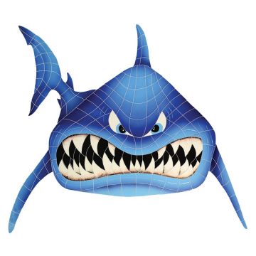 Artistry In Mosaics In Your Face Shark Porcelain Pool Design 38" x 42"
