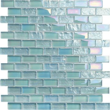 Alttoglass Neptune Aquamarine 1" x 2" Glass Tile