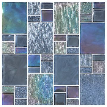 Artistry In Mosaics Glass  Tile Avalon Gray Mixed