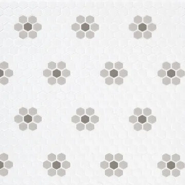 Avora Coco Cashmere Recycled Glass Tile 5/8" Hexagon