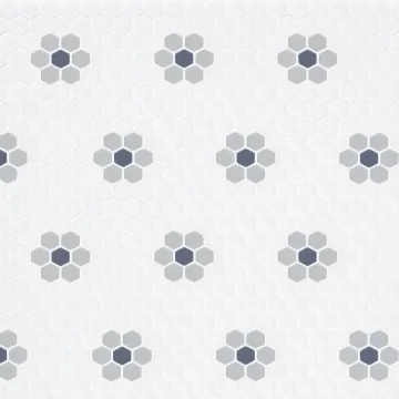 Avora Coco Haven Recycled Glass Tile 5/8" Hexagon