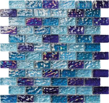 Alttoglass River Blue Blend 1" x 2"