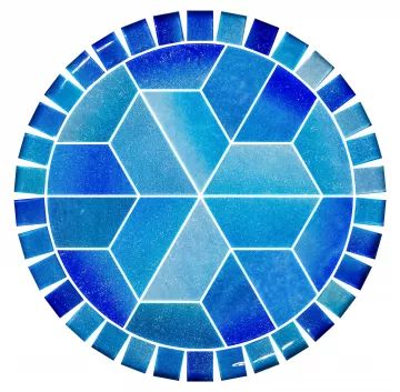 Artistry In Mosaics Crystal Waters Barstool Top Surf