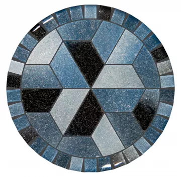 Artistry In Mosaics Crystal Waters Barstool Top Lagoon