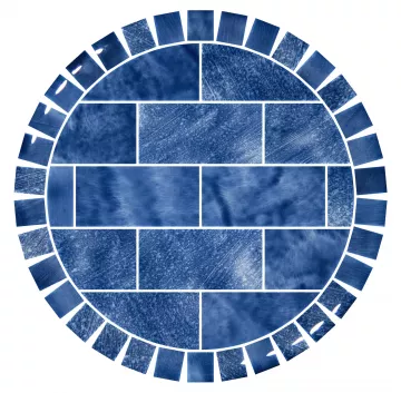 Artistry In Mosaics Subway Barstool Top Stratus Blue