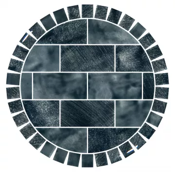 Artistry In Mosaics Subway Barstool Top Stratus Gray