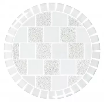 Artistry In Mosaics Signature Barstool Top Bright White