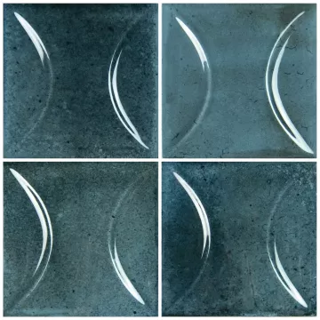 Artistry In Mosaics Porcelain Antique White Relief  6x6