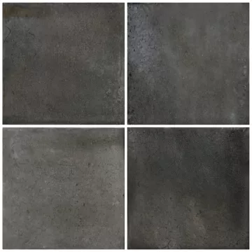 Artistry In Mosaics Porcelain Ash Black Field 6x6