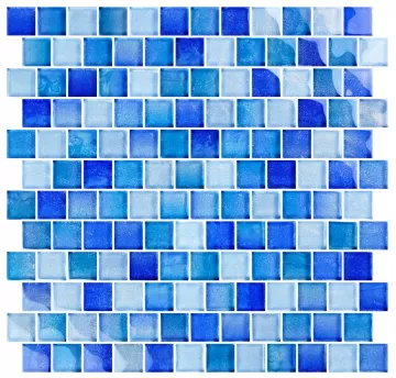 Artistry In Mosaics  Glass Tile Crystal Waters Surf 1x1