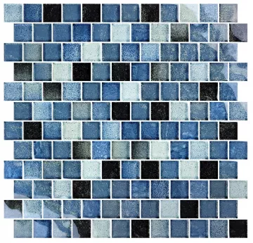 Artistry In Mosaics  Glass Tile Crystal Waters Lagoon 1x1