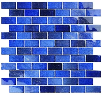 Artistry In Mosaics  Glass Tile Crystal Waters Deep Sea 1x2