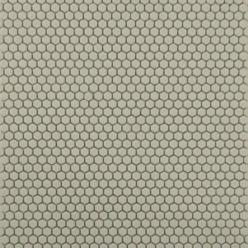 Avora Solid Hexagons Flaxen Recycled Glass Tile 3/8" Hexagon