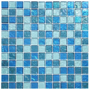 Artistry In Mosaics Glass Tile Galaxy Blue Blend 1x1