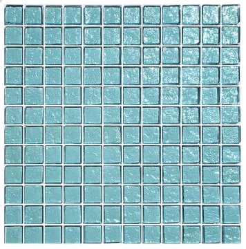 Artistry In Mosaics Glass Tile Galaxy Aquamarine 1x1