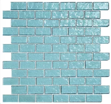 Artistry In Mosaics Glass Tile Galaxy Aquamarine 1x2