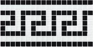 Artistry In Mosaics Glass Tile Greek Key Black White 5/8 x 5/8