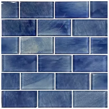 Artistry In Mosaics Glass Tile Subway Stratus Blue 2x4