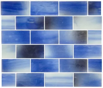 Artistry In Mosaics Glass Tile Subway Frosted Sky 2x4