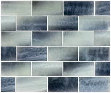 Artistry In Mosaics Glass Tile Subway Frosted Night 2x4