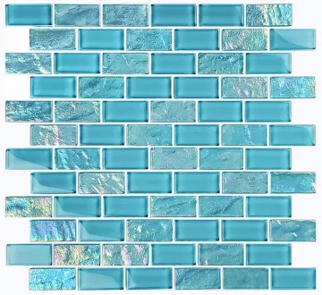 Artistry In Mosaics Glass Tile Twilight Turquoise 1x2