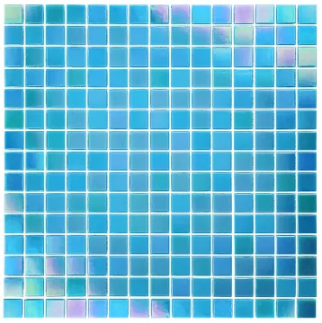 Artistry In Mosaics Glass Tile Venetian Caribbean Blue Iridescent 3/4 x 3/4