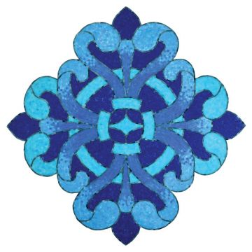 Artistry In Mosaics Regal Medallion Porcelain Pool Design 48" x 48"