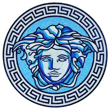 Artistry In Mosaics Goddess Medallion Porcelain Pool Design  60" x 60"