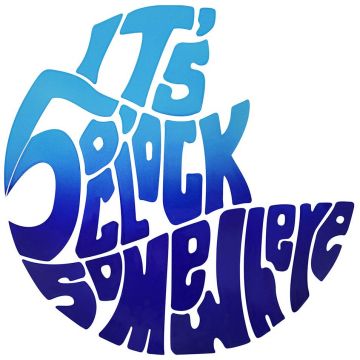 Artistry In Mosaics It's 5 O'Clock Somewhere Porcelain Pool Design 16" x 16"