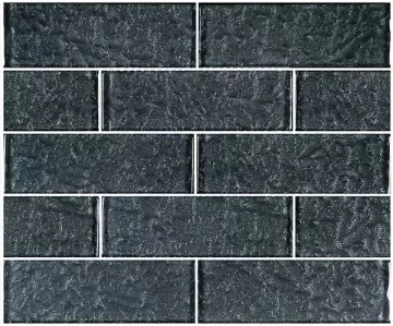 Artistry In Mosaics Glass Tile Moonscape Black 2x6