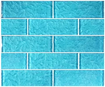 Artistry In Mosaics Glass Tile Moonscape Turquoise 2x6