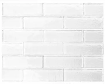 Artistry In Mosaics Glass Tile Moonscape White 2x6