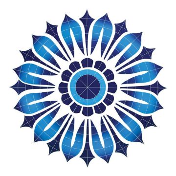 Artistry In Mosaics Provincial Medallion Porcelain Pool Design 48" x 48"