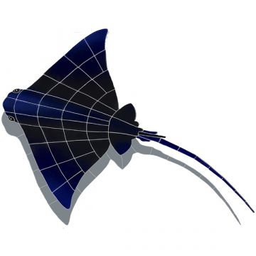 Artistry In Mosaics Ray with Shadow Porcelain Pool Design 29" x 22"