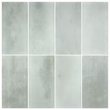 Artistry In Mosaics Glass Tile Sea Glass Tumbled Gray 3x6