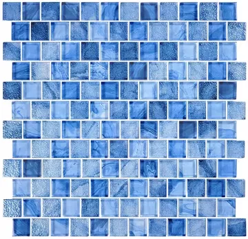 Artistry In Mosaics Glass Tile Signature Lapis Blue 1x1
