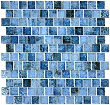 Artistry In Mosaics Glass Tile Signature Shadow Blue 1x1