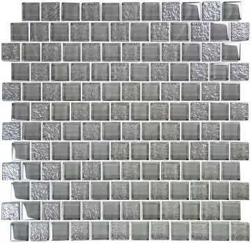 Artistry In Mosaics Glass Tile Signature Gray 1x1