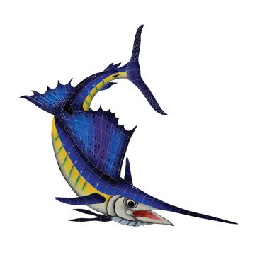 Artistry In Mosaics Sailfish Right Porcelain Pool Design 48" x 46"