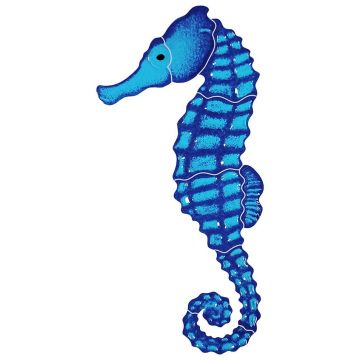 Artistry In Mosaics Seahorse Blue Porcelain Pool Design 10" x 5"