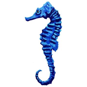 Artistry In Mosaics Seahorse Porcelain Pool Design 30" x 14"