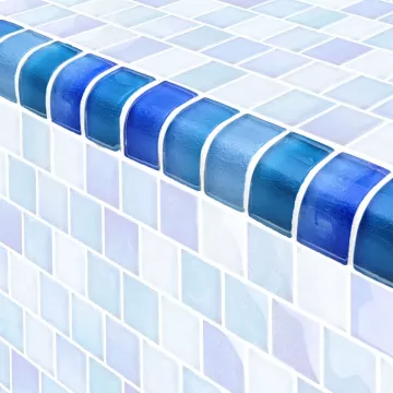 Artistry In Mosaics  Glass Tile Crystal Waters Surf Trim