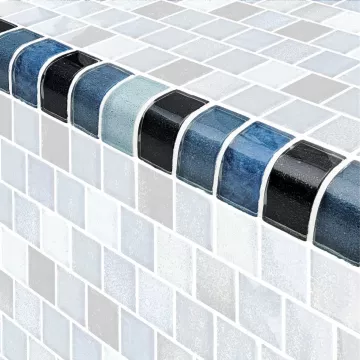 Artistry In Mosaics  Glass Tile Crystal Waters Lagoon Trim