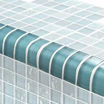 Artistry In Mosaics Glass Tile Twilight Turquoise Trim 1 x 2