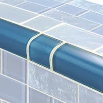 Artistry In Mosaics Glass Tile Twilight Azure Mixed Trim
