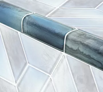 Artistry In Mosaics Glass Tile Dimension Morning Fog Trim