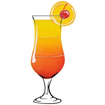 Artistry In Mosaics Drink Tequila Sunrise Porcelain Pool Design 8" x 4"