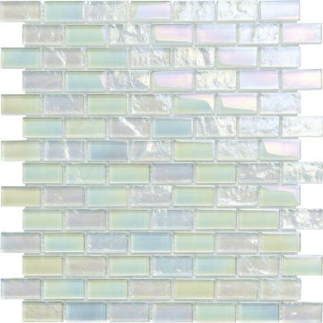 Alttoglass Neptune White 1" x 2" Glass Tile
