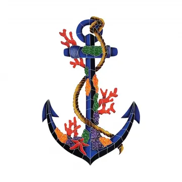Artistry In Mosaics Anchor Porcelain Pool Design 36" x 23"